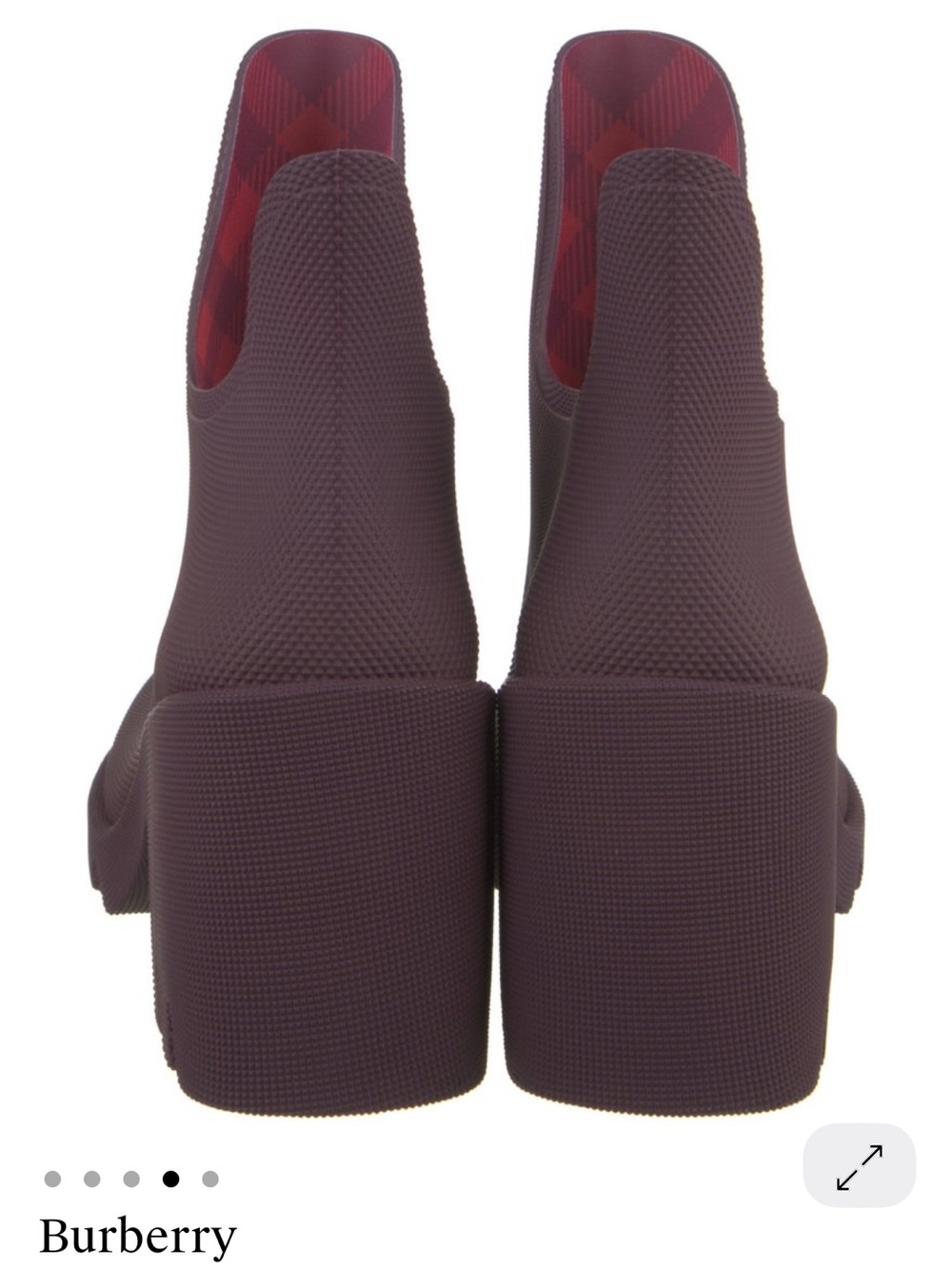 Burberry Chunky Platform Rain Boots - Picture 5 of 5